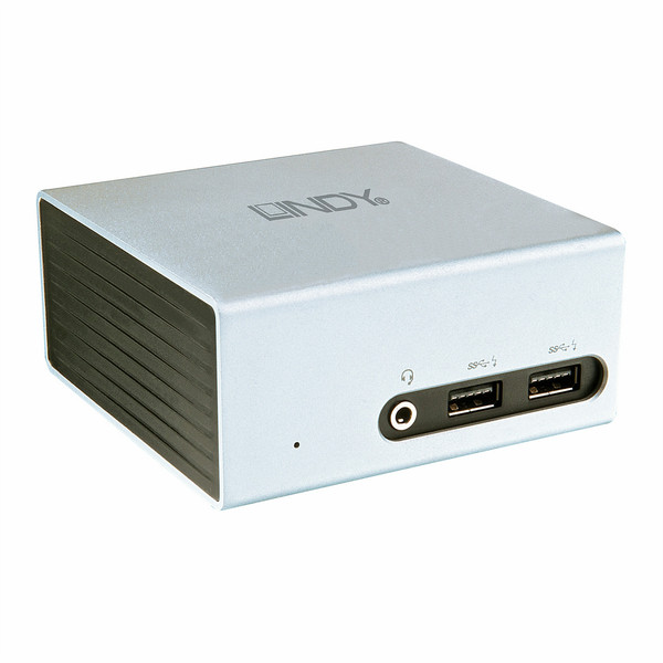 Lindy 43183 USB 3.0 (3.1 Gen 1) Type-B Cеребряный док-станция для ноутбука