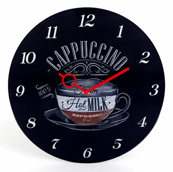 Mebus 16262 Quartz wall clock Kreis Schwarz Wanduhr