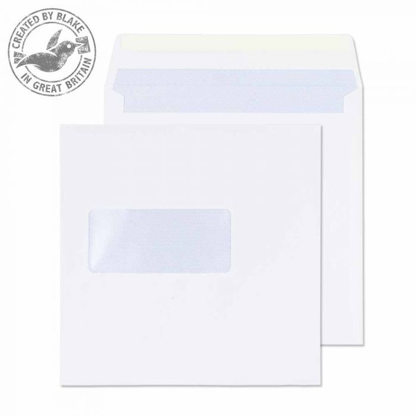 Blake Purely Everyday White Window Gummed Wallet 155x155mm 100gsm (Pack 500)
