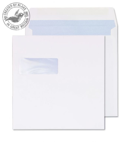 Blake Purely Everyday White Window Gummed Wallet 240x240mm 100gsm (Pack 250)