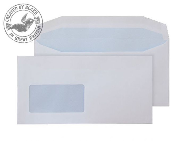 Blake Purely Everyday White Window Gummed Mailing Wallet DL 110x220mm 90gsm (Pk 1000)