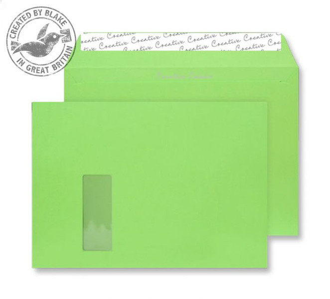 Blake Creative Colour Lime Green Peel and Seal Wallet Window C4 229x324mm 120gsm (Pk 250)