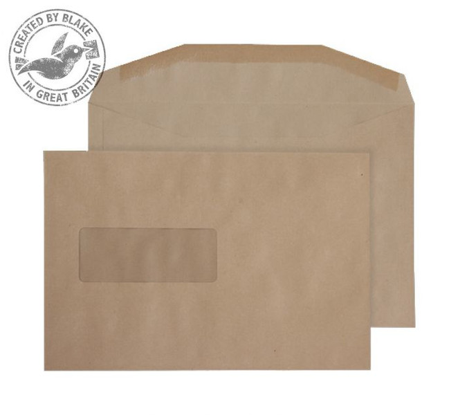 Blake Purely Everyday Manilla Window Gummed Mailing Wallet C5+ 162x238mm 80gsm (Pack 500)