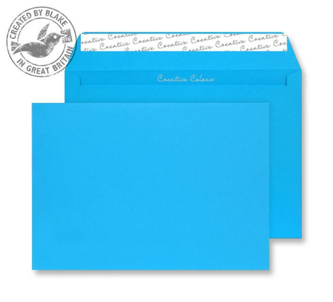 Blake Creative Colour Caribbean Blue Peel and Seal Wallet C4 229x324mm 120gsm (Pack 250)