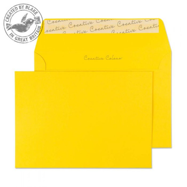 Blake Creative Colour Egg Yellow Peel and Seal Wallet C6 114x162mm 120gsm (Pack 500)