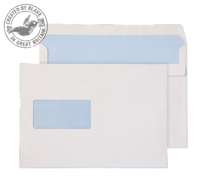 Blake Purely Everyday White Window Self Seal Wallet C5 162X229mm 100gsm (Pack 500)