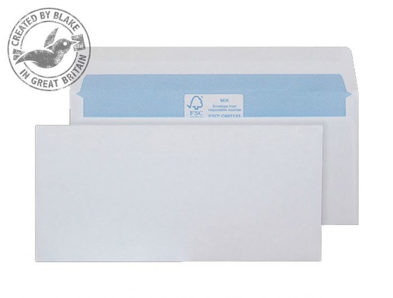 Blake Purely Environmental Mailer Gummed White DL 110×220mm 90gsm (Pack 1000)