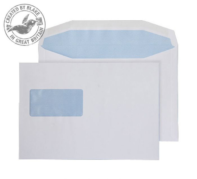 Blake Purely Everyday White Window Gummed Mailing Wallet C5+ 162x235mm 90gsm (Pack 500)