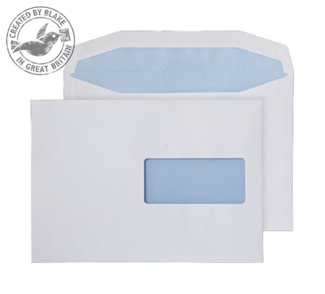 Blake Purely Everyday White Window Gummed Mailing Wallet C5 162x229mm 90gsm (Pack 500)