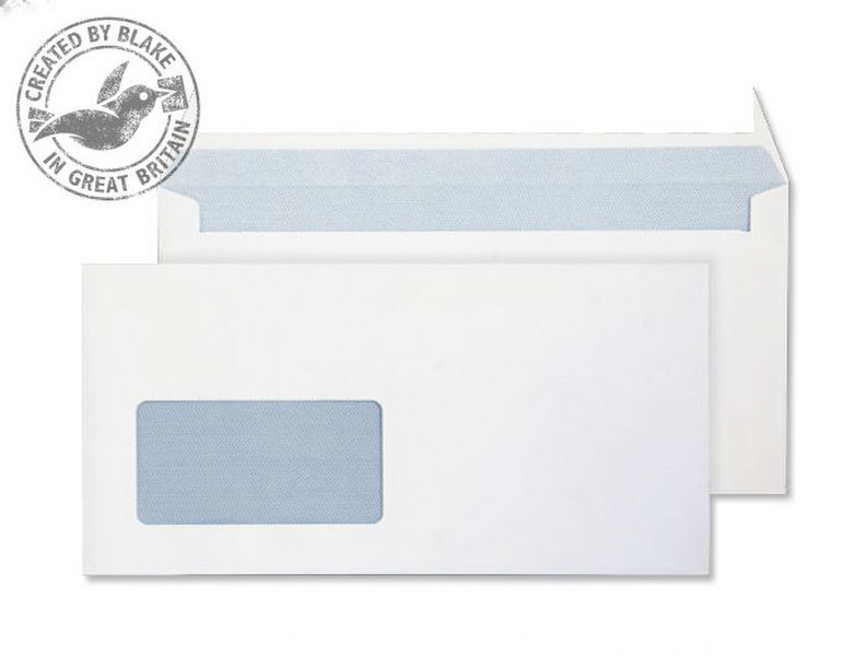 Blake Purely Everyday Ultra White Window Peel and Seal Wallet DL+ 114x229mm 120gsm Pk500