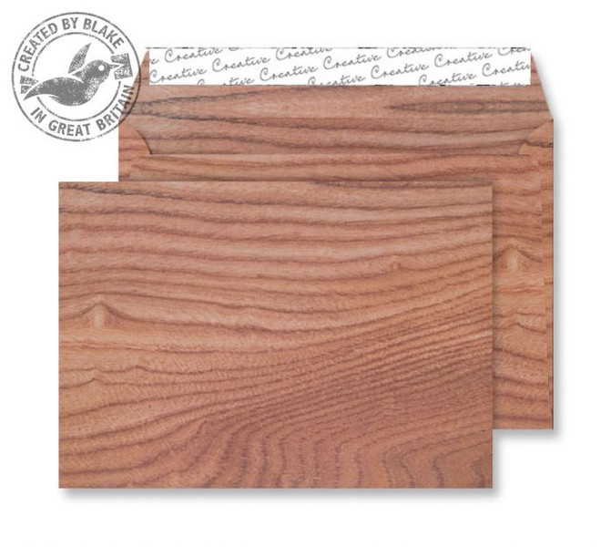 Blake Creative Senses Wallet Peel and Seal Polished Oak C5 162×229mm 135gsm (Pack 20)