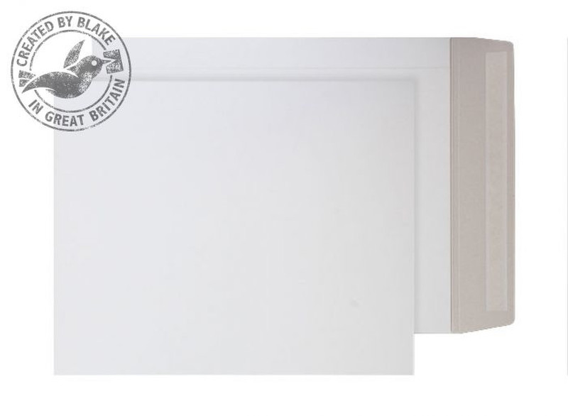 Blake Purely Packaging All Board Pocket Peel and Seal White 330x273mm 350gsm (Pack 100)