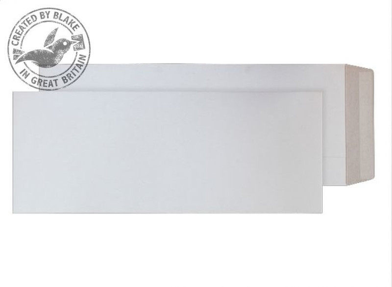 Blake Purely Packaging All Board Pocket Peel and Seal White 460x185mm 350gsm (Pack 100)