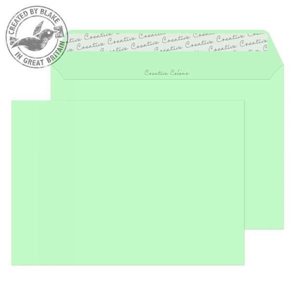 Blake Creative Colour Wallet Peel and Seal Spearmint Green C5 162×229mm 120gsm (Pack 25)