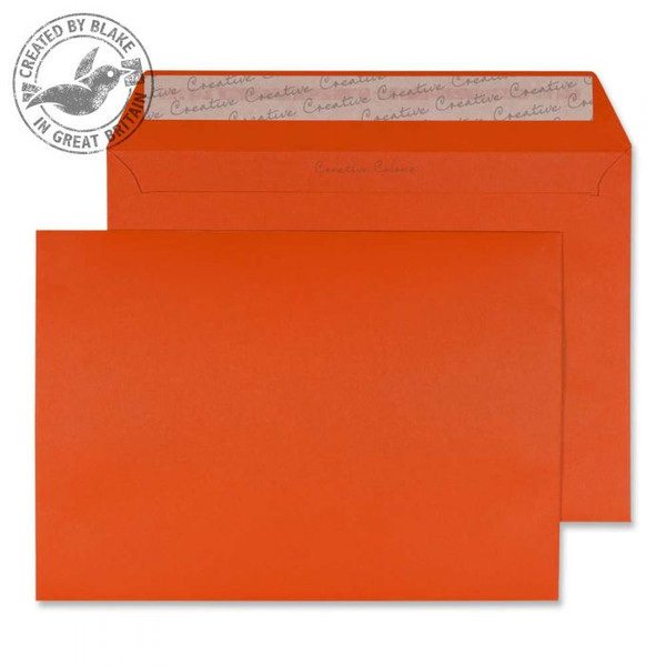 Blake Creative Colour Wallet Peel and Seal Marmalade Orange C5 162×229mm 120gsm (Pack 25)