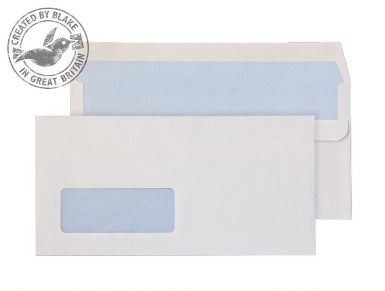 Blake Purely Everyday White Window Self Seal Wallet DL 110x220mm 90gsm (Pack 1000)
