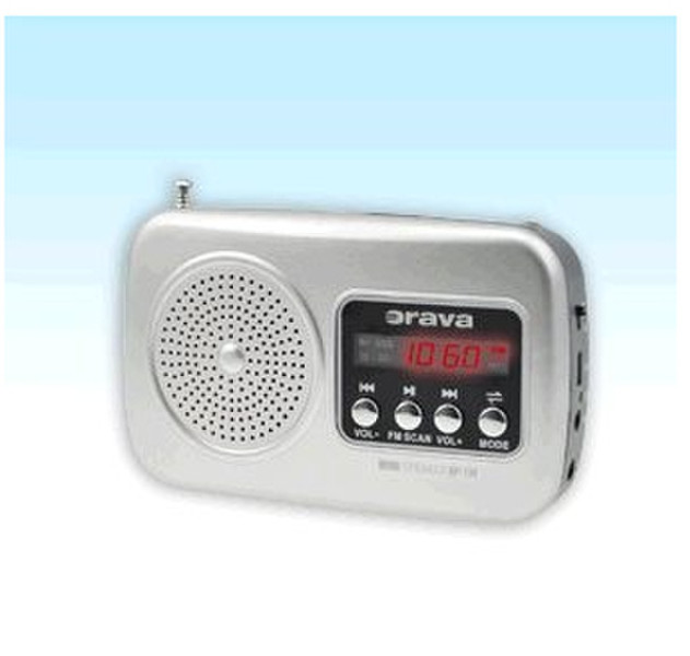 Orava RP-130 S Портативный Цифровой Cеребряный радиоприемник