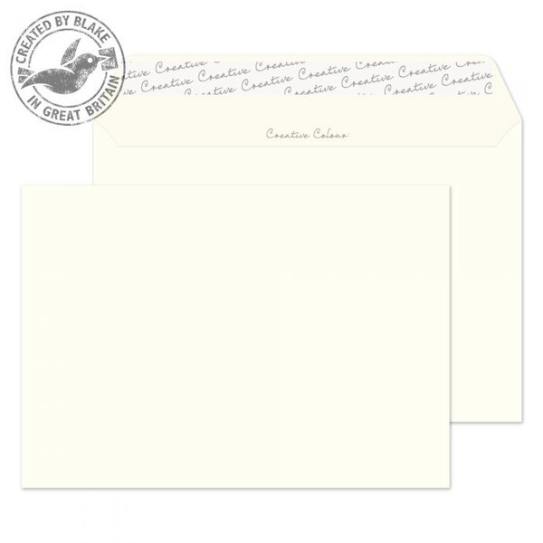 Blake Creative Colour Wallet Peel and Seal Milk White C5 162x229mm 120gsm (Pack 25)