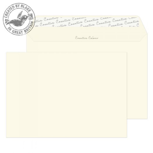 Blake Creative Colour Wallet Peel and Seal Soft Ivory C5 162x229mm 120gsm (Pack 25)