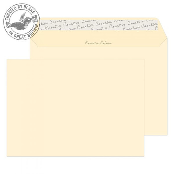 Blake Creative Colour Wallet Peel and Seal Clotted Cream C5 162x229mm 120gsm (Pack 25)