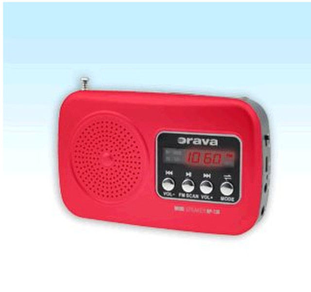 Orava RP-130 R Tragbar Digital Rot Radio
