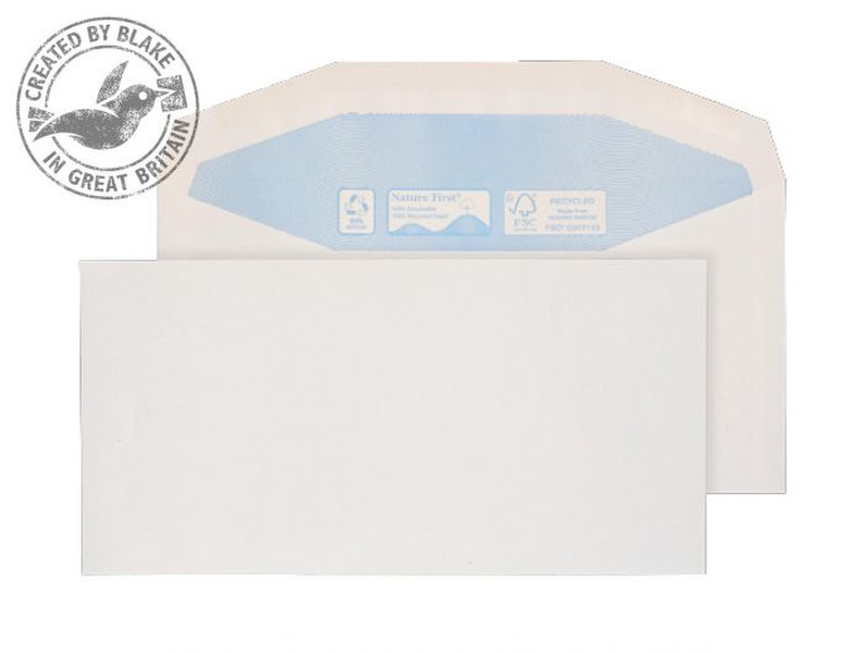 Blake Purely Environmental Mailer Gummed White DL+ 114×229mm 90gsm (Pack 1000)