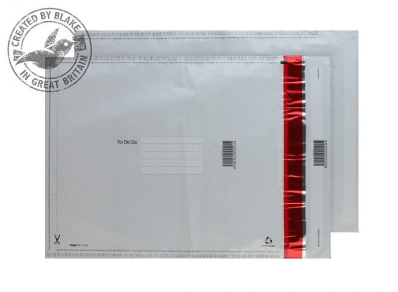 Blake Purely Packaging Polythene Pocket Peel and Seal White 70µm 430×330mm (Pk 100)