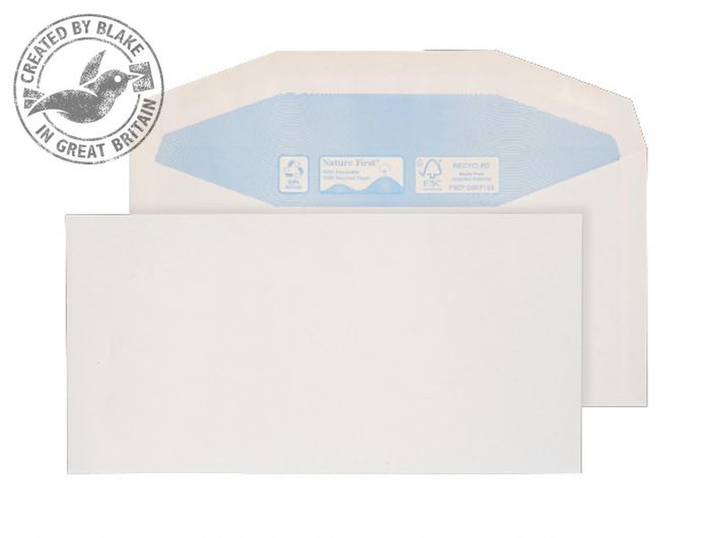 Blake Purely Environmental Mailer Gummed White DL 110×220mm 90gsm (Pack 1000)