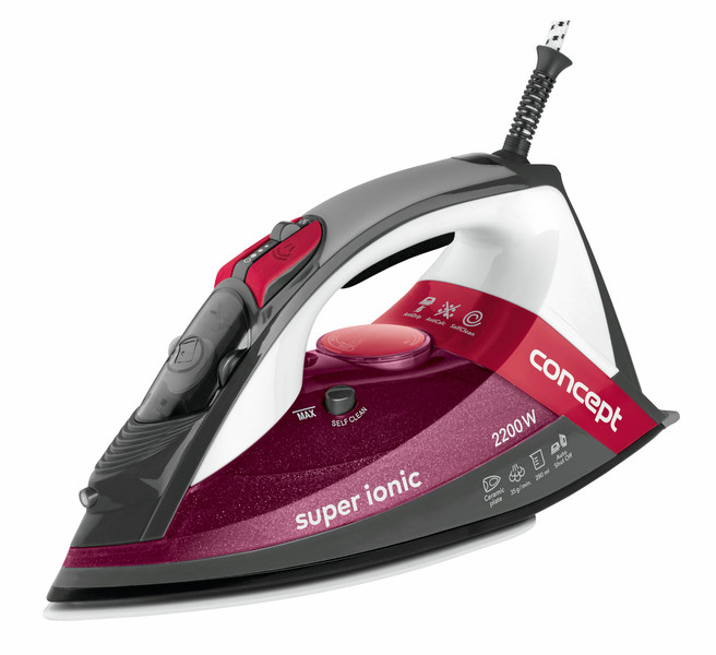 Concept ZN-8110 Steam iron Ceramic soleplate Grey,Red,White