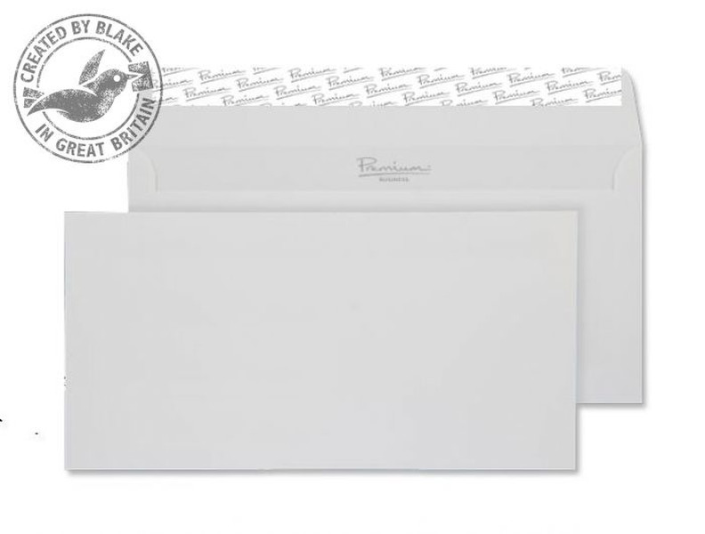 Blake Premium Business Wallet Peel and Seal Diamond White Wove DL 110x220mm 120gsm (Pk25)