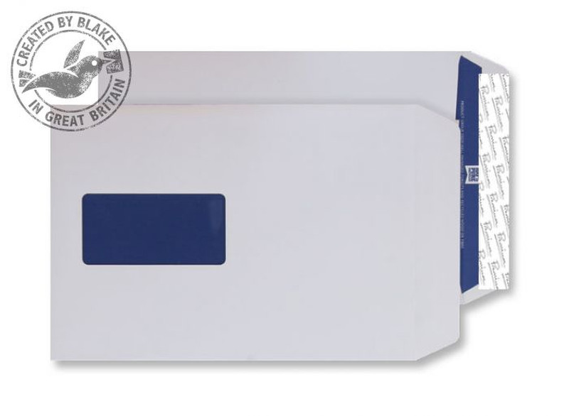 Blake Premium Pure Pocket Window Peel and Seal Super White Wove C5 120gsm (Pack 500)