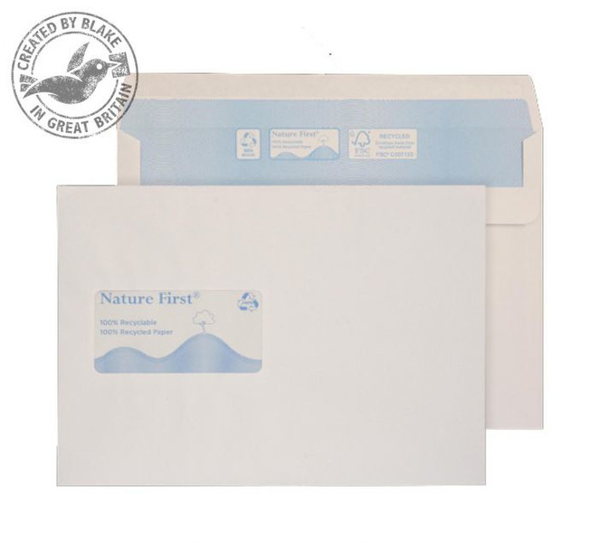 Blake Purely Environmental Wallet Self Seal Window White C5 162×229mm 90gsm (Pack 500) window envelope