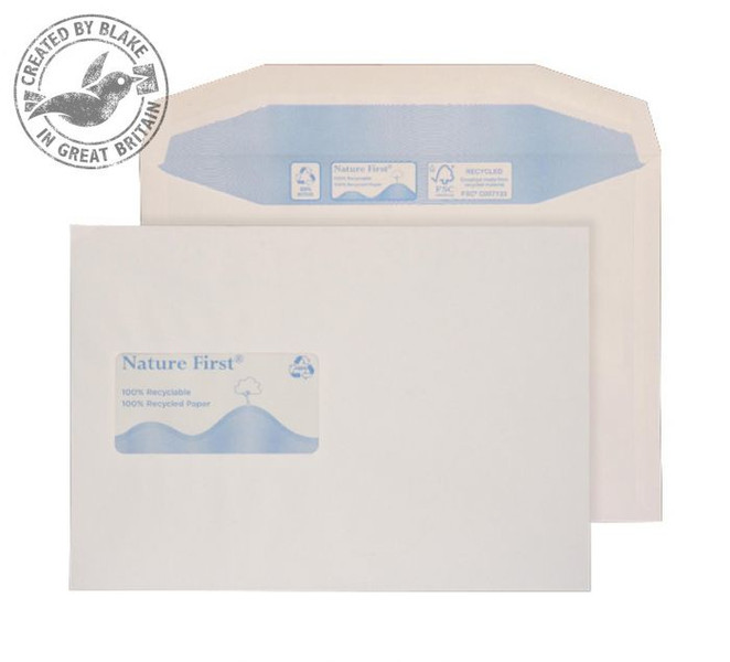 Blake Purely Environmental Mailer Gummed Window White C5+ 162×238mm 90gsm (Pack 500) window envelope