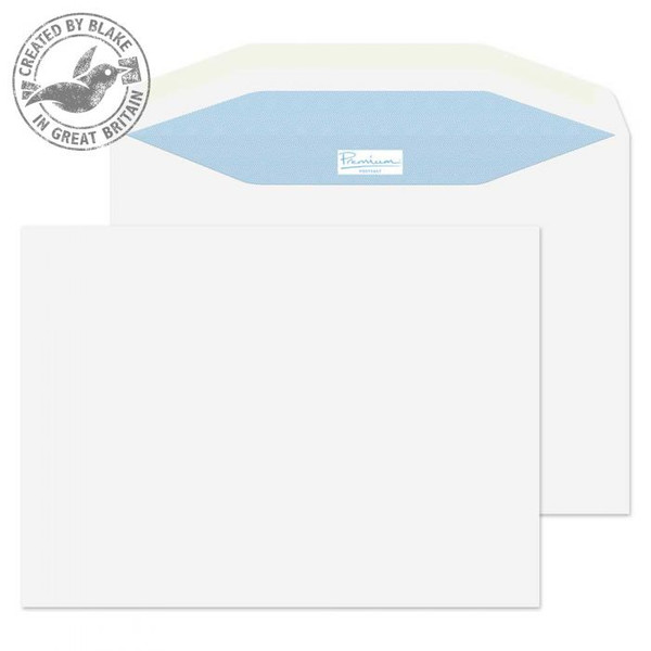 Blake Premium Postfast White Gummed Mailing Wallet C5 162x229mm 90gsm (Pack 50)