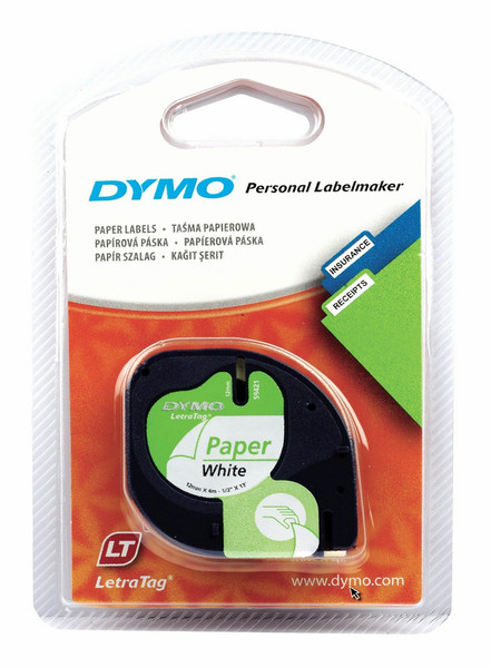 DYMO 12mm LetraTAG Paper tape Etiketten erstellendes Band