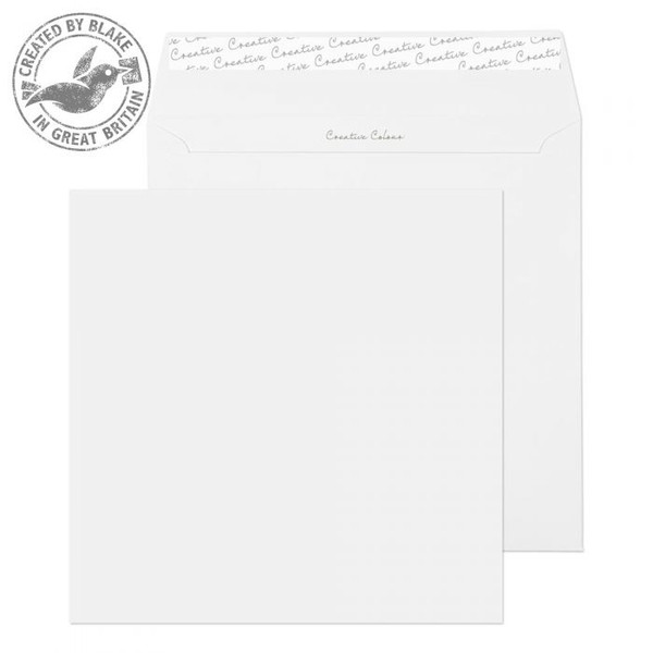 Blake Creative Colour Ice White Peel and Seal Wallet 220x220mm 120gsm (Pack 250)