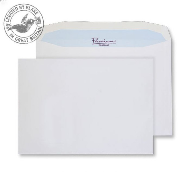 Blake Premium Postfast Mailing Wallet Gummed White C4 229x324mm 100gsm (Pack 250)