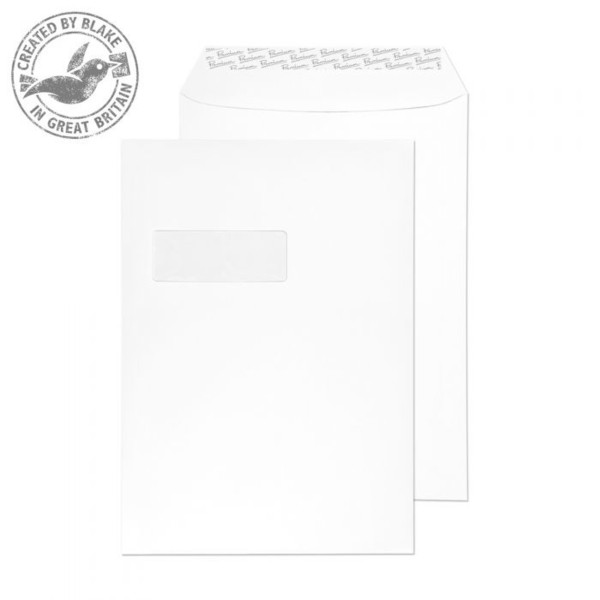 Blake Premium Business Pocket Window Peel and Seal Diamond White Smooth C4 120gsm (Pk250)
