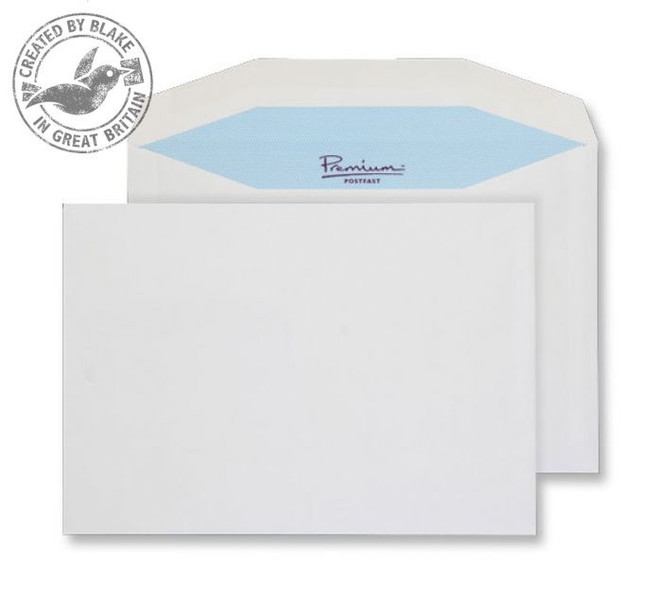 Blake Premium Postfast Mailing Wallet Gummed White C5 162x229mm 90gsm (Pack 50)