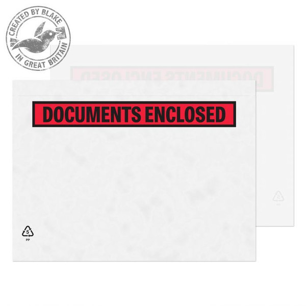 Blake Purely Packaging Printed Document Enclosed Wallet A5 235x175mm (Pack 250)