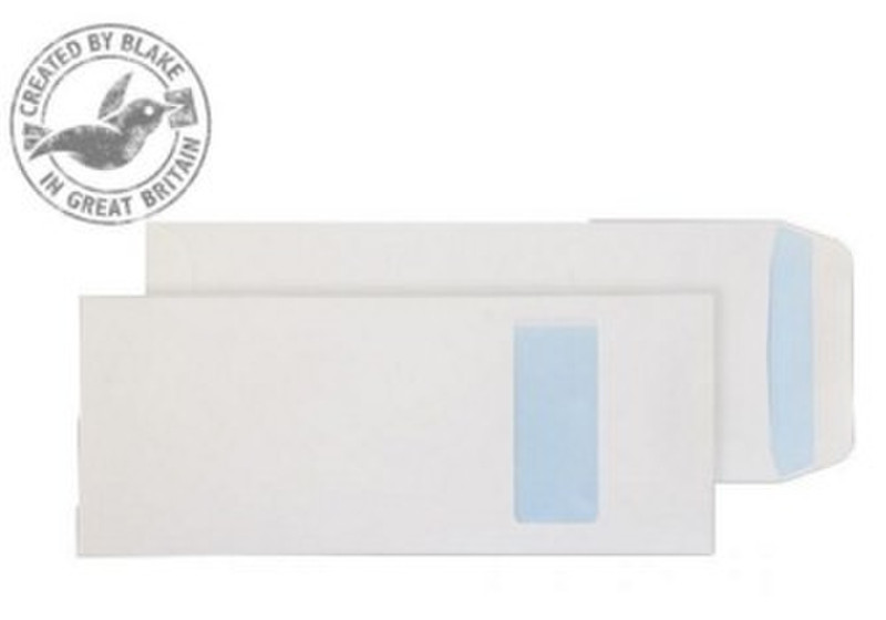 Blake Purely Everyday White Window Self Seal Pocket Half C4 305x127mm 100gsm (Pack 250)