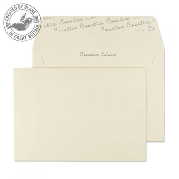 Blake Creative Colour Wallet Peel and Seal Clotted Cream 120gsm C6 114×162mm (Pk 25)