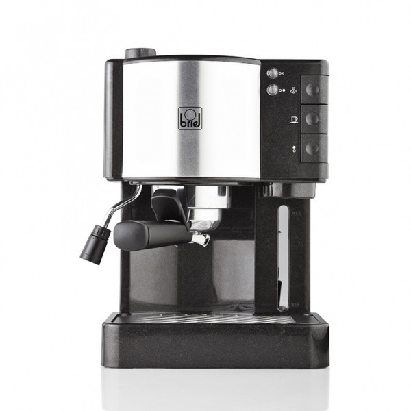 Brielstore ES35 Espresso machine 1.8L 2cups Black,Silver coffee maker