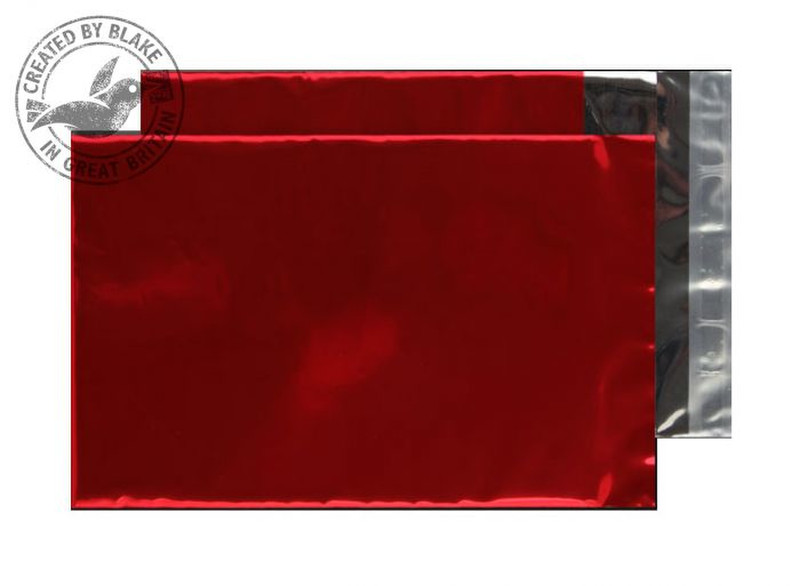 Blake Purely Packaging Metallic Foil Pocket Peel and Seal Red C5 229x162mm 70µm (Pk 250)