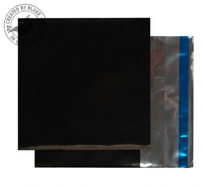 Blake Purely Packaging Metallic Foil Wallet Peel and Seal Black 165x165mm 70µm (Pack 250)