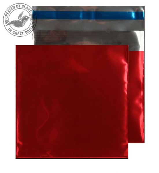 Blake Purely Packaging Metallic Foil Wallet Peel and Seal Red 165x165mm 70µm (Pack 250)