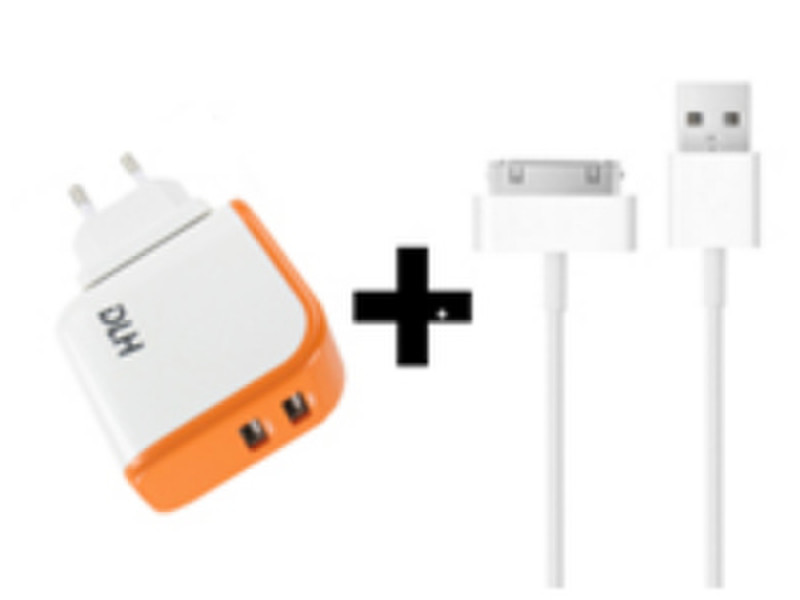 DLH DY-AU1801 Indoor Orange,White mobile device charger