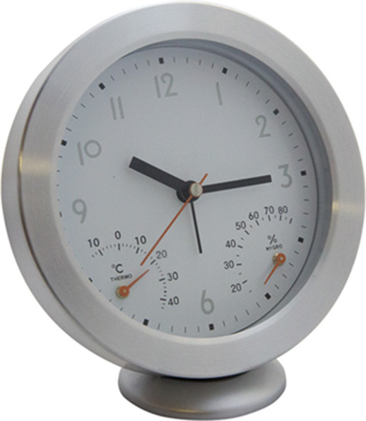 Mebus 42310 Quartz table clock Rund Silber Tischuhr