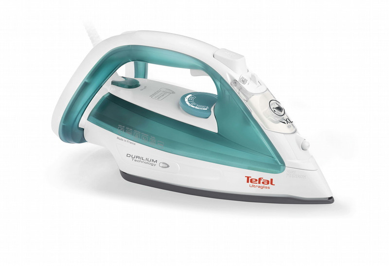 Tefal UltraGliss FV4921 Dry & Steam iron Durilium soleplate 2400Вт Бирюзовый утюг