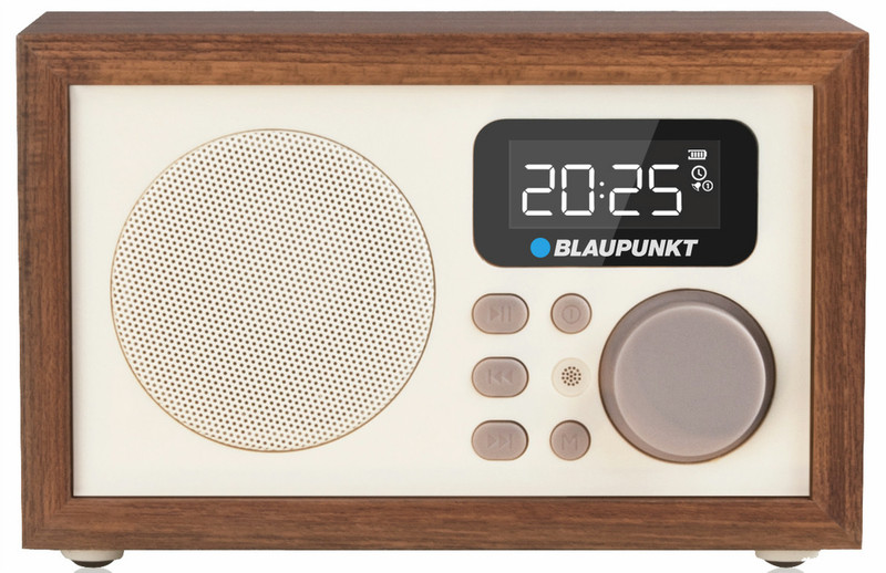 Blaupunkt HR5BR Часы Цифровой Бежевый, Деревянный радиоприемник